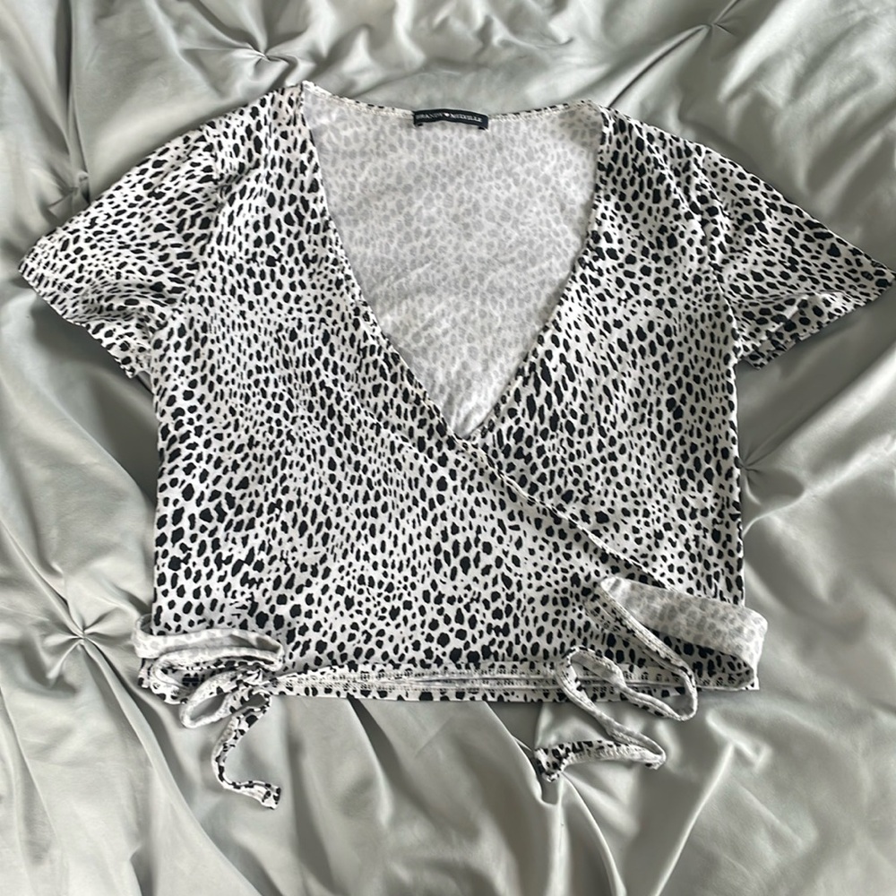 Animal Print wrap top